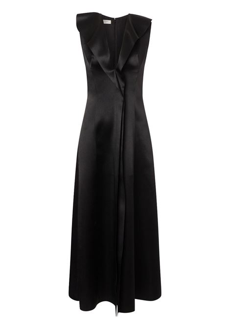 Abito midi in nero Philosophy Di Lorenzo Serafini - donna